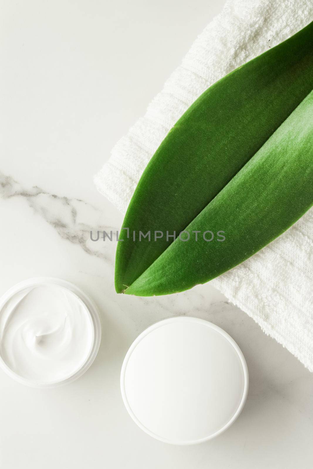 Anti-age cream products on marble, flatlay - skincare and body care, luxury spa and clean cosmetic concept. Beauty of an organic spa experience