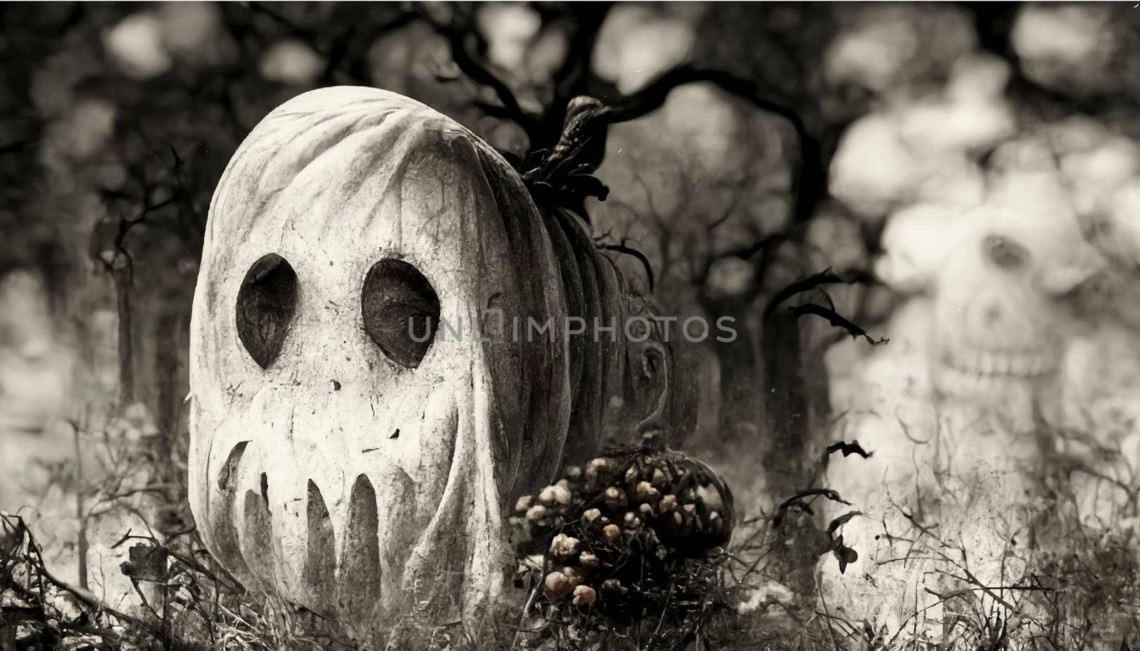 realistic halloween ghost illustration. halloween-themed illustration. realistic Halloween background.