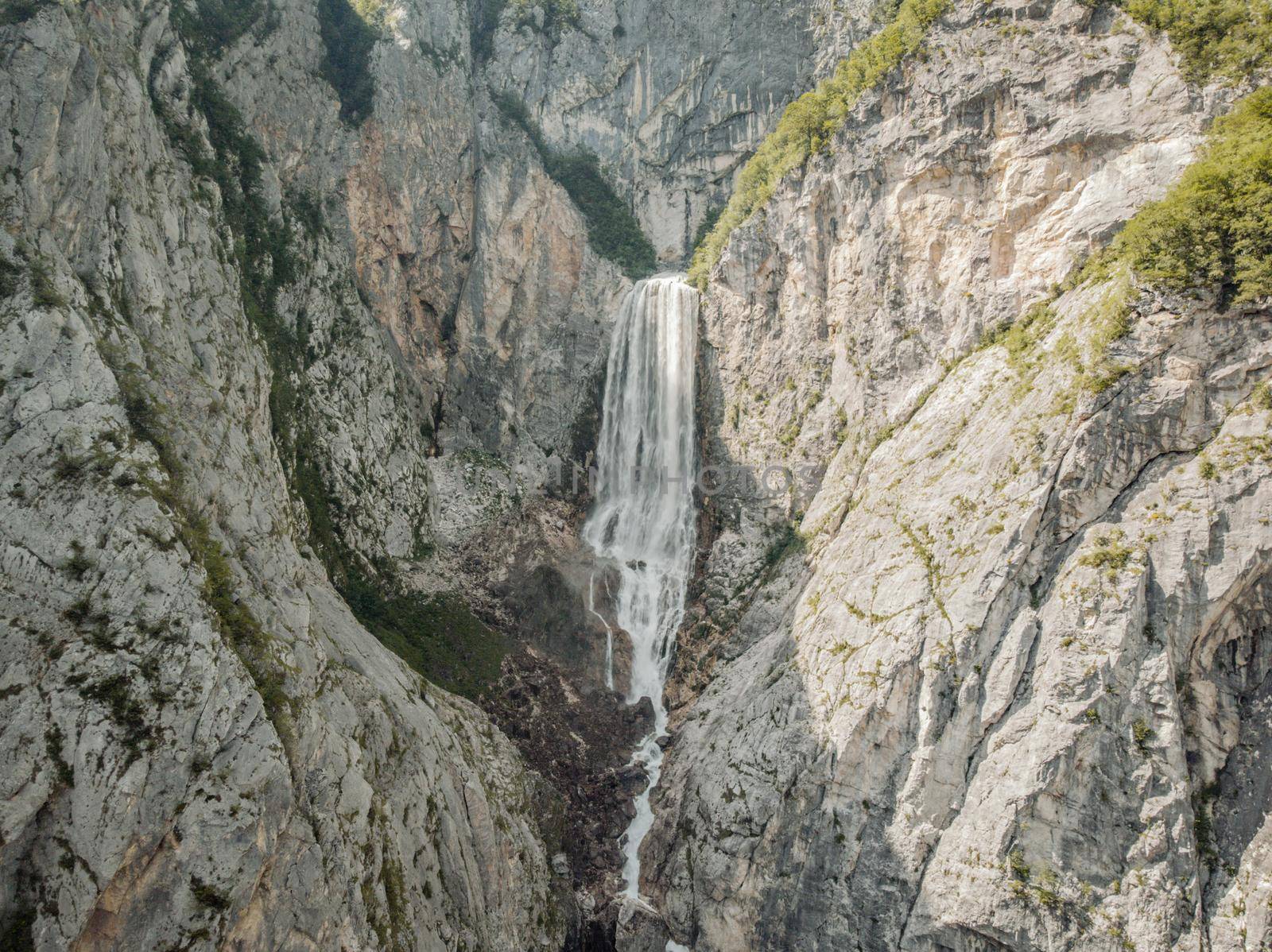 Famous slovenian waterfall Boka in Julian Alps in Triglav National park. One of the highest in Slovenia. Slap Boka. by kasto