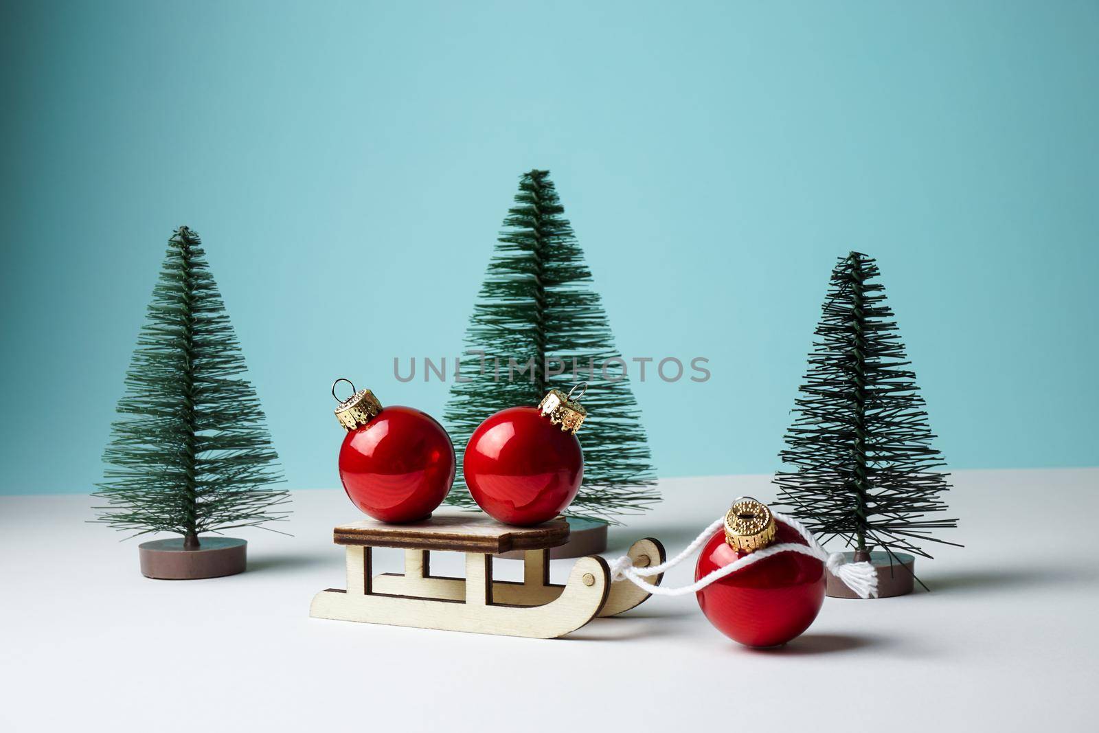 Creative Christmas photo with Christmas balls by Spirina