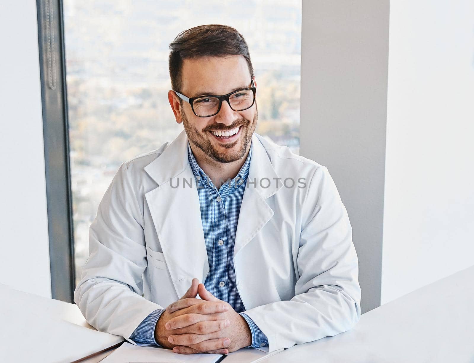 portrait of a young doctor in a hospital