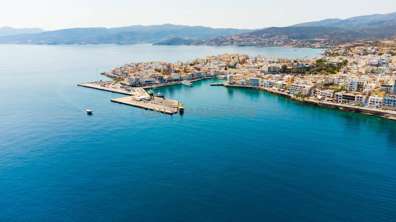 boat pier in Agios Nikolaos, Crete, Greece