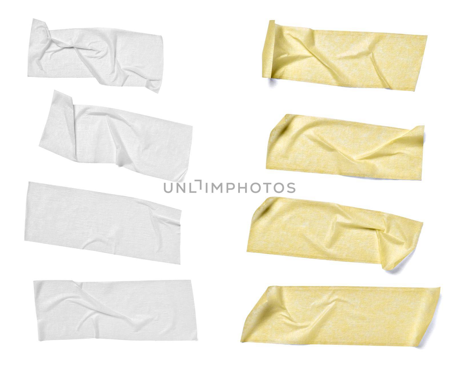 close up of an adhesive tape on white background