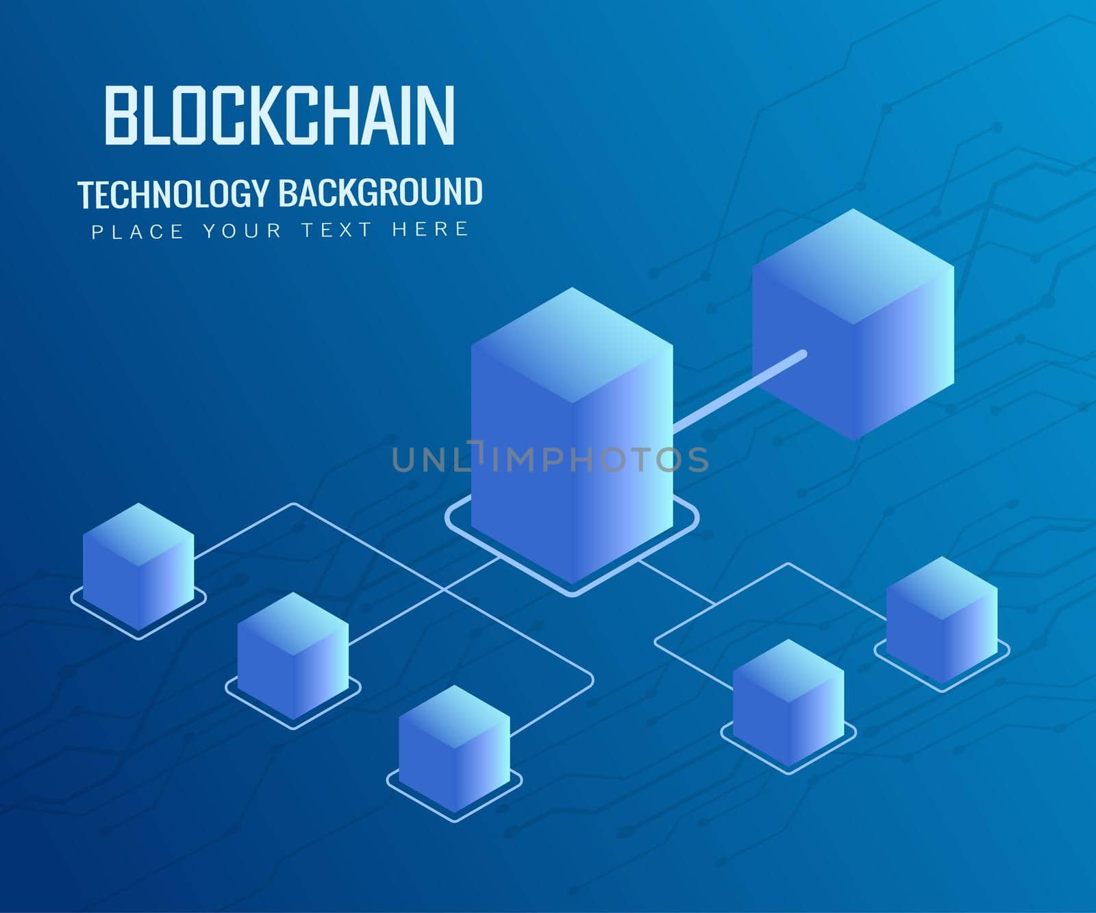 Blockchain design concept and cryptocurrency technology. Composition for the background. by ANITA