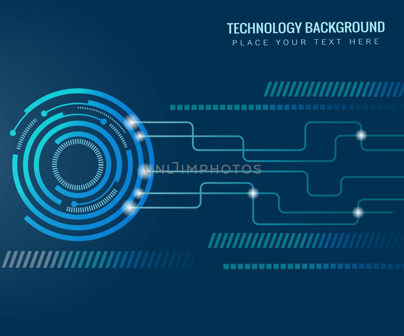technology background circles and circuit boarding connecting lines by ANITA