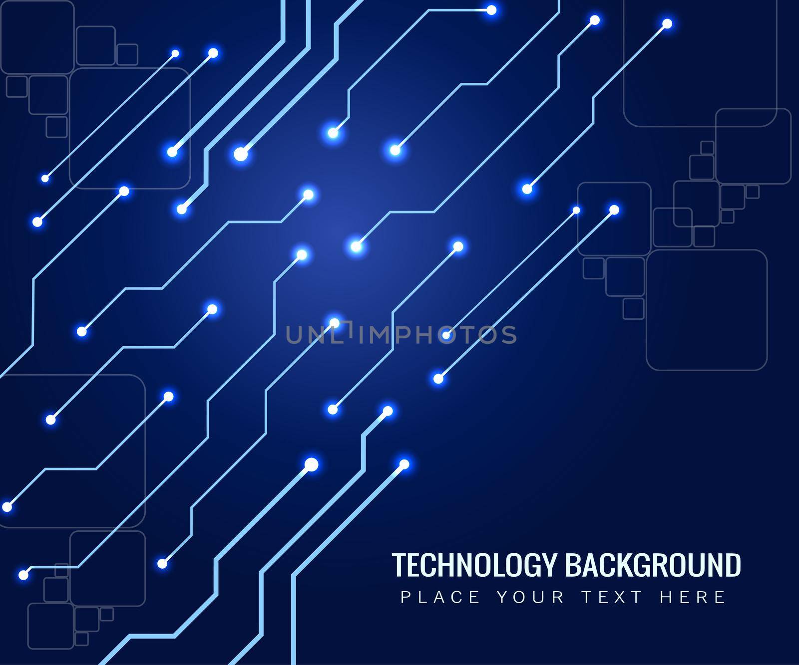 Technology background with circuit board elements. Vector illustration.