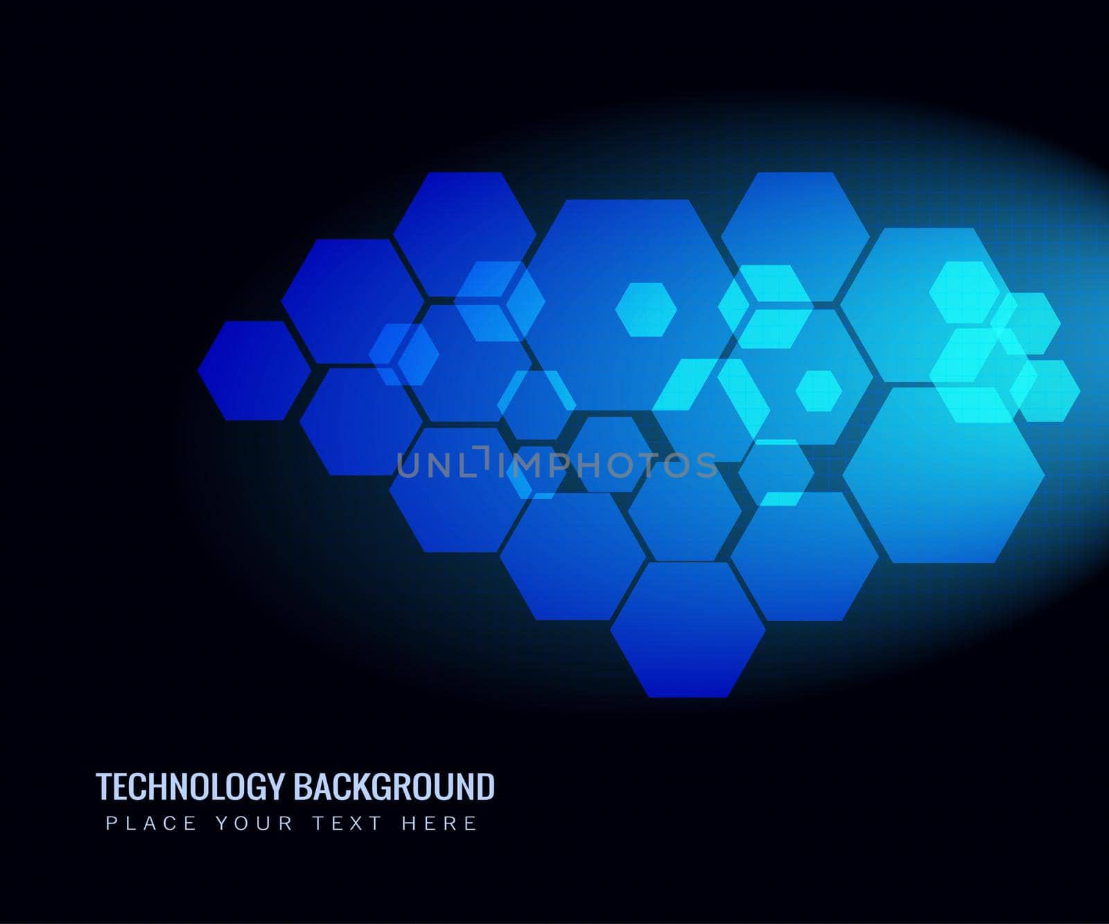 Abstract of futuristic surface with hexagons