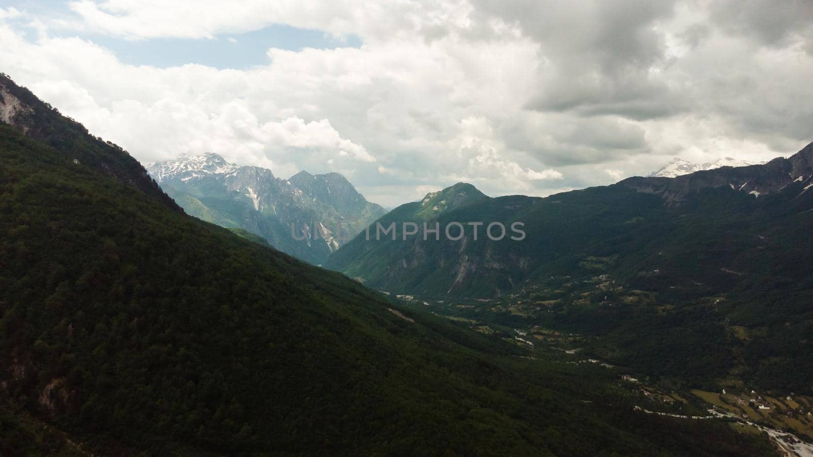 Beautiful landscape in Albania with mountains.