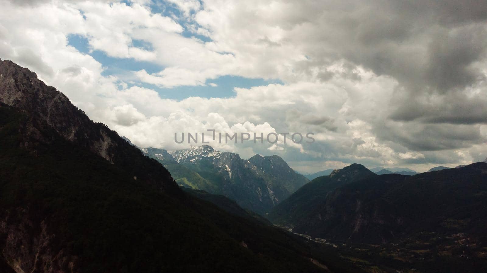 Beautiful landscape in Albania with mountains.