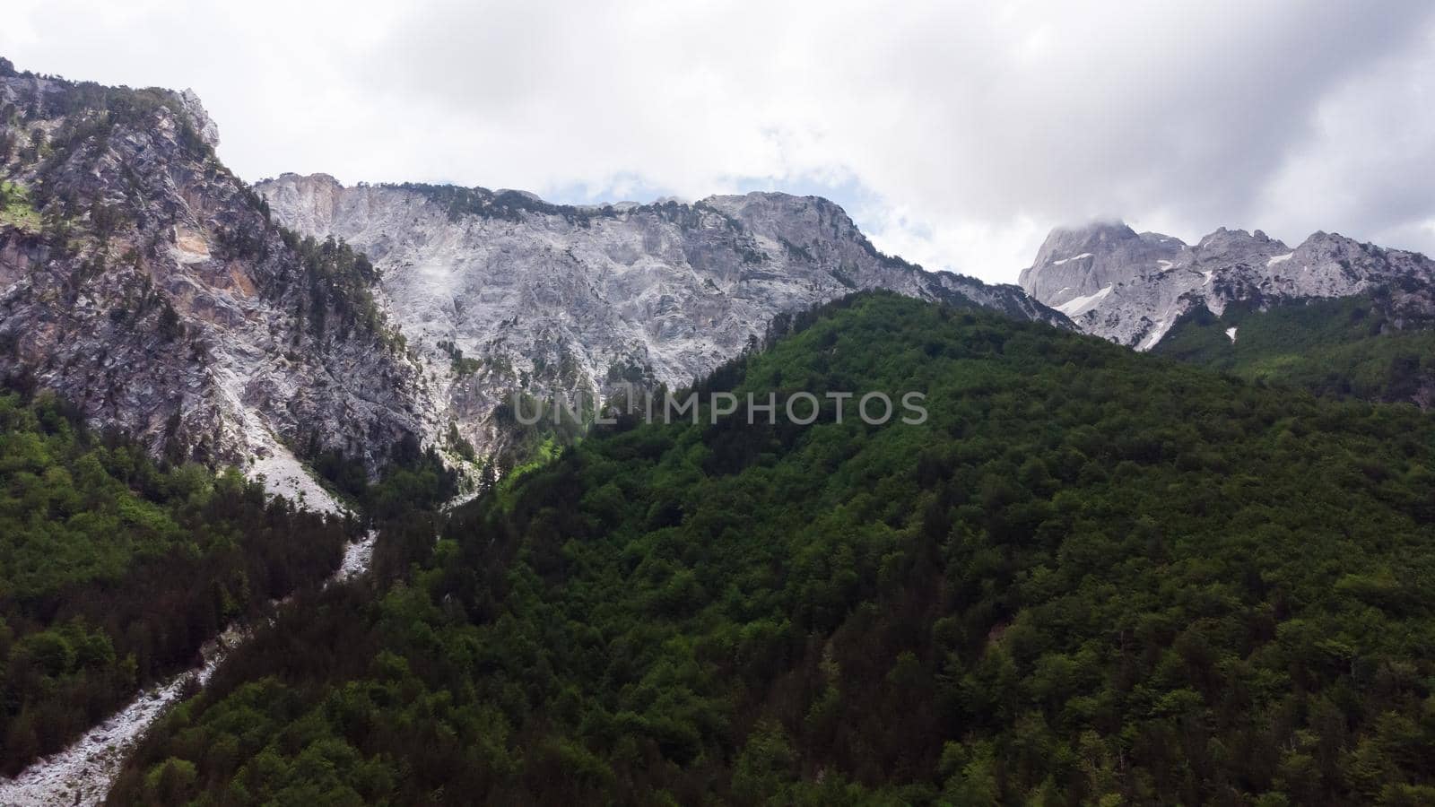 Amazing view of mountain in Albanian Alps.