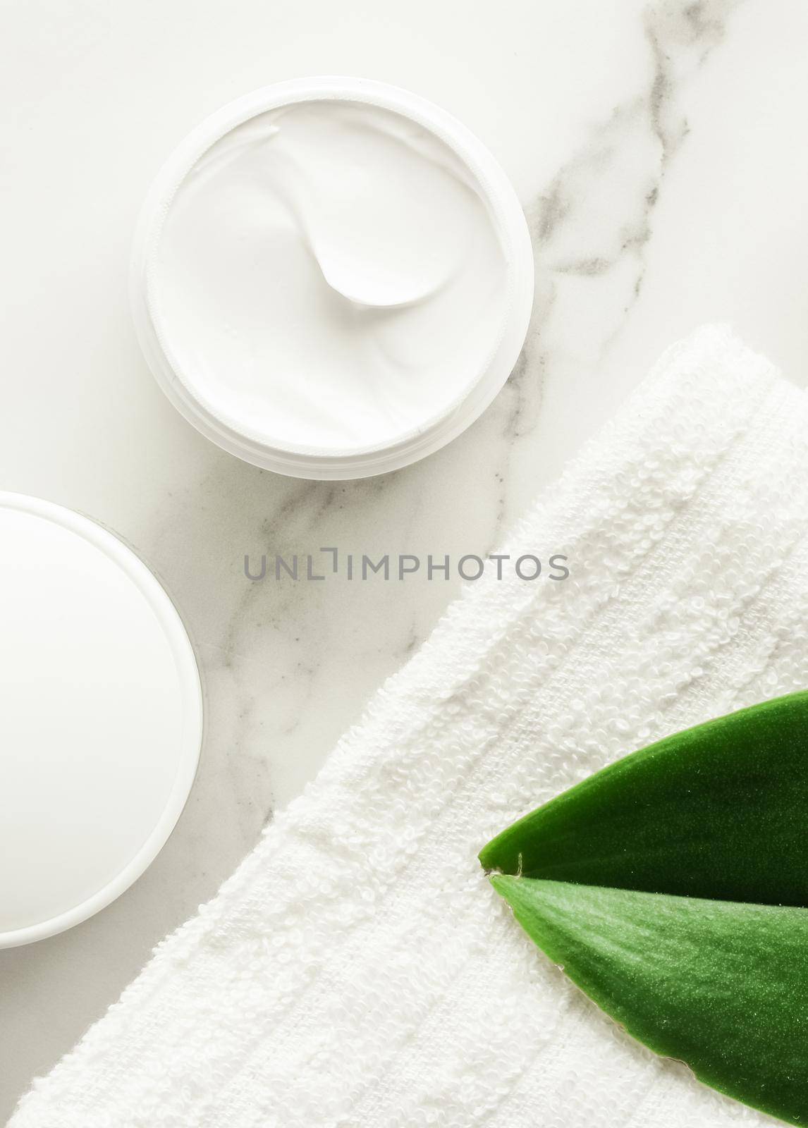 Anti-age cream products on marble, flatlay - skincare and body care, luxury spa and clean cosmetic concept. Beauty of an organic spa experience