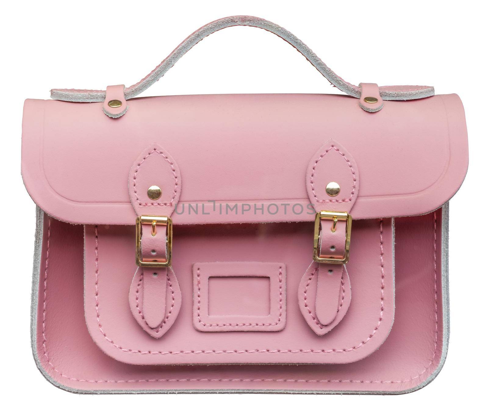 Isolated Luxury Pink Leather Satchel by mrdoomits
