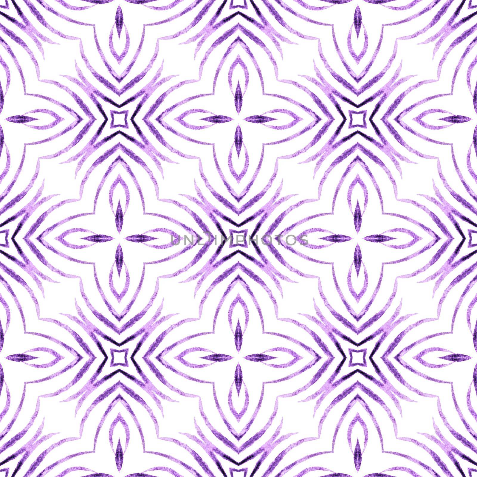 Exotic seamless pattern. Purple juicy boho chic by beginagain