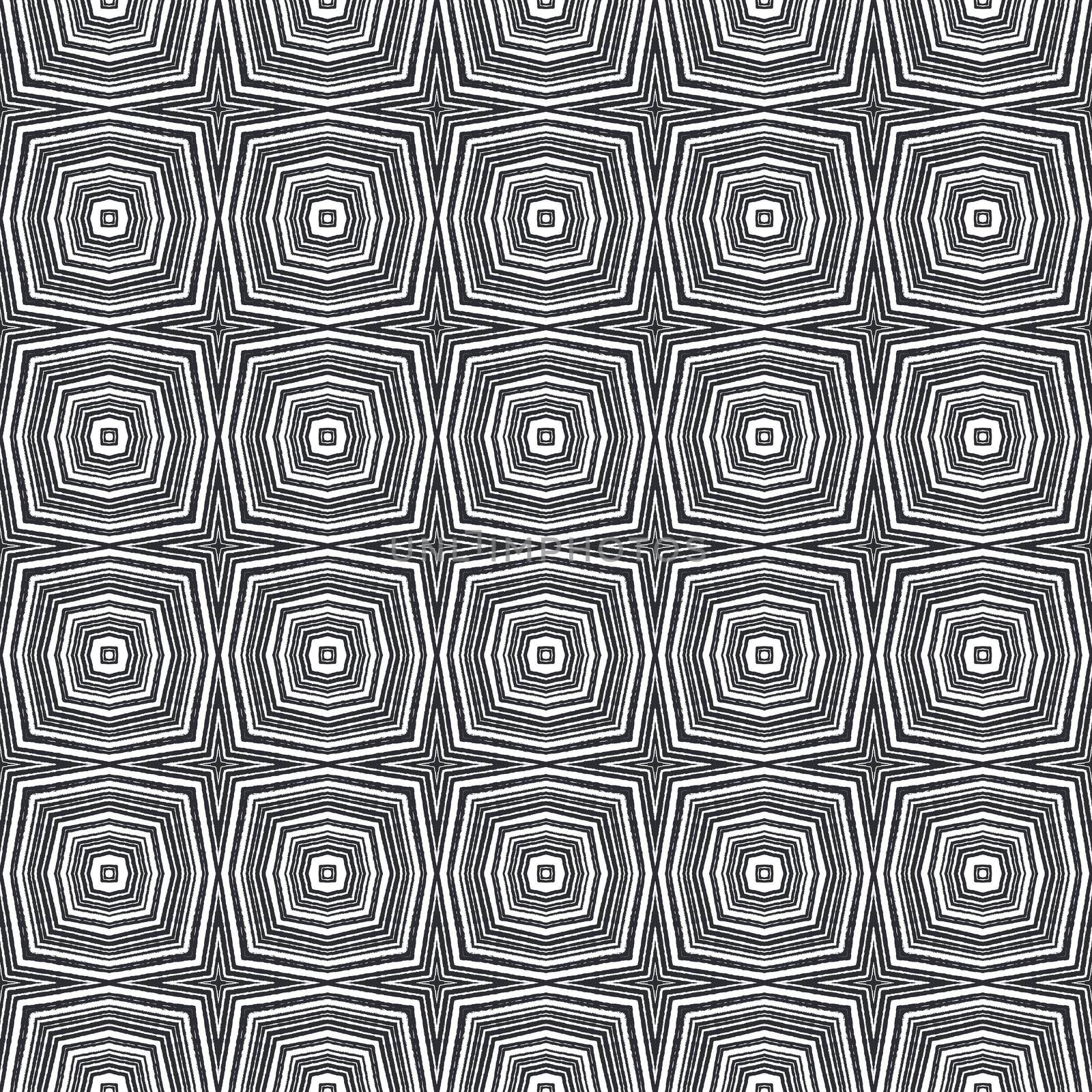 Geometric seamless pattern. Black symmetrical by beginagain