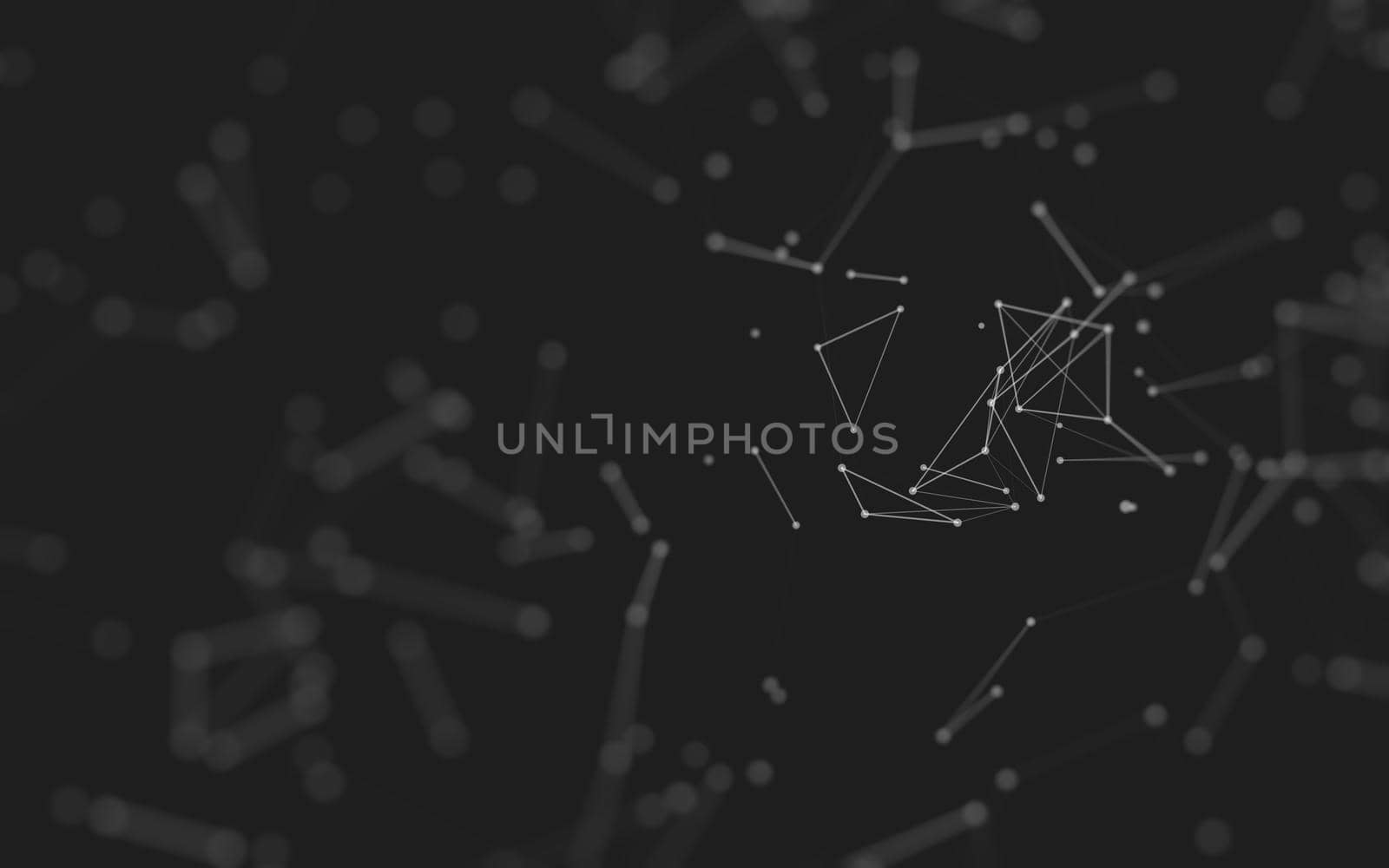 3d Abstract background. Molecules technology with polygonal shapes, connecting dots and lines. Connection structure. Big data visualization. 3d background. 