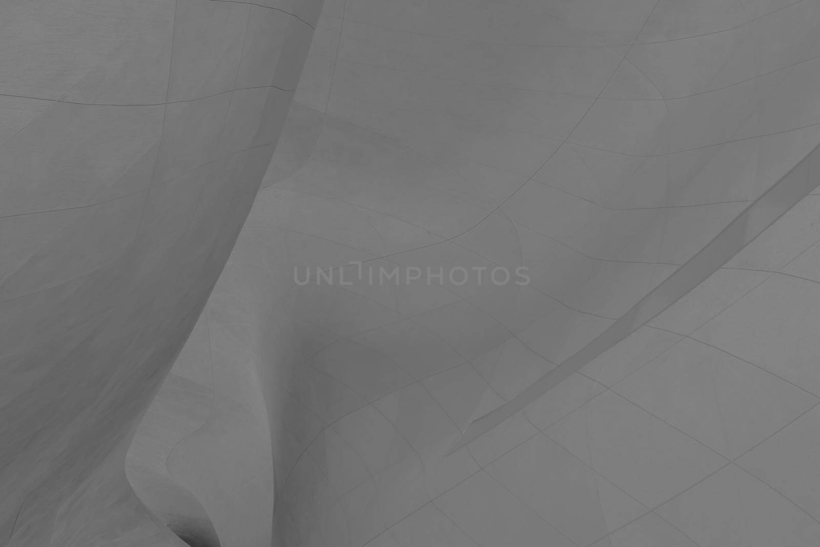 Monochrome refined fragment of contemporary public building, abstract background and interior design concept - Modern architecture details