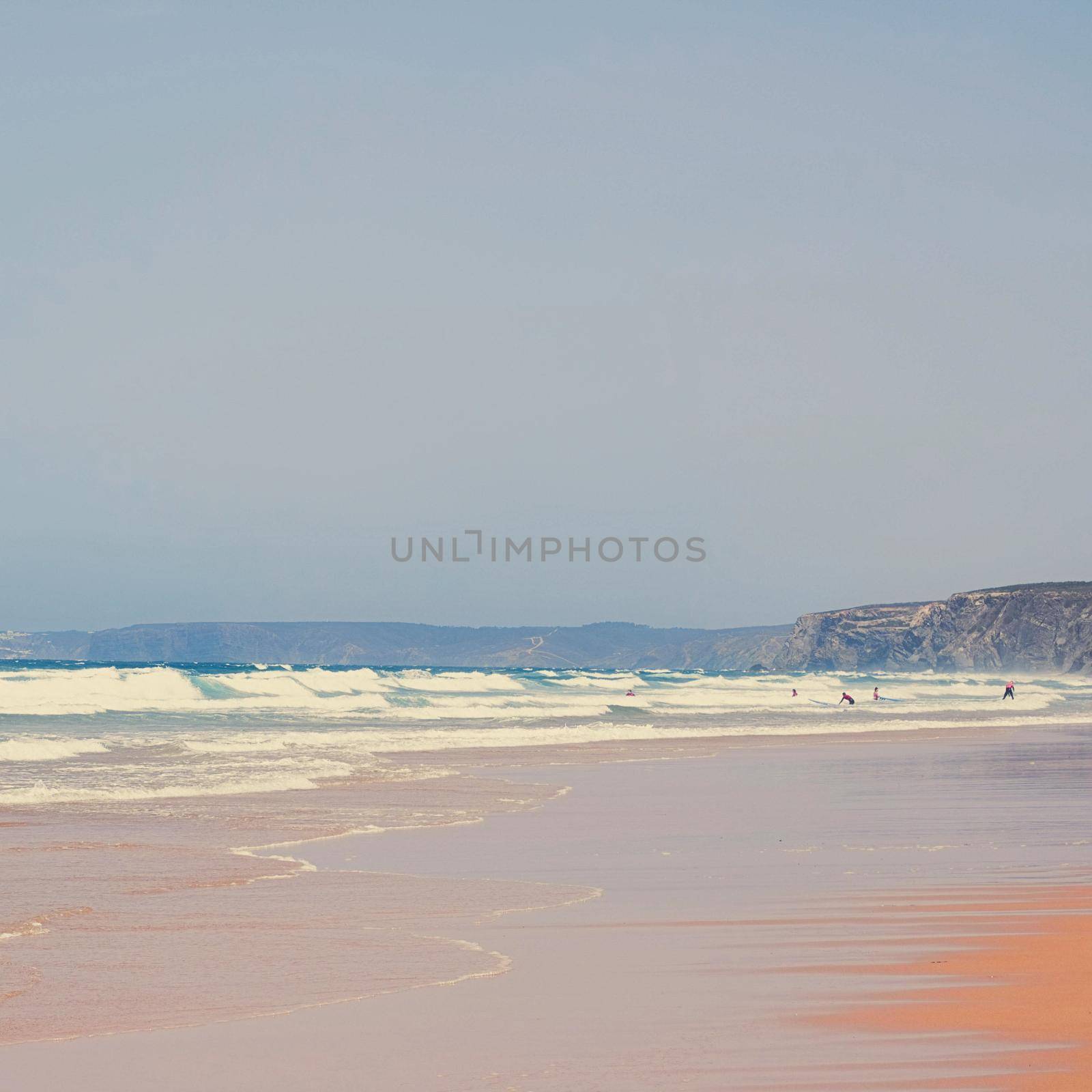 Coastal art print, holiday destination and travel concept - Atlantic ocean coast in Europe