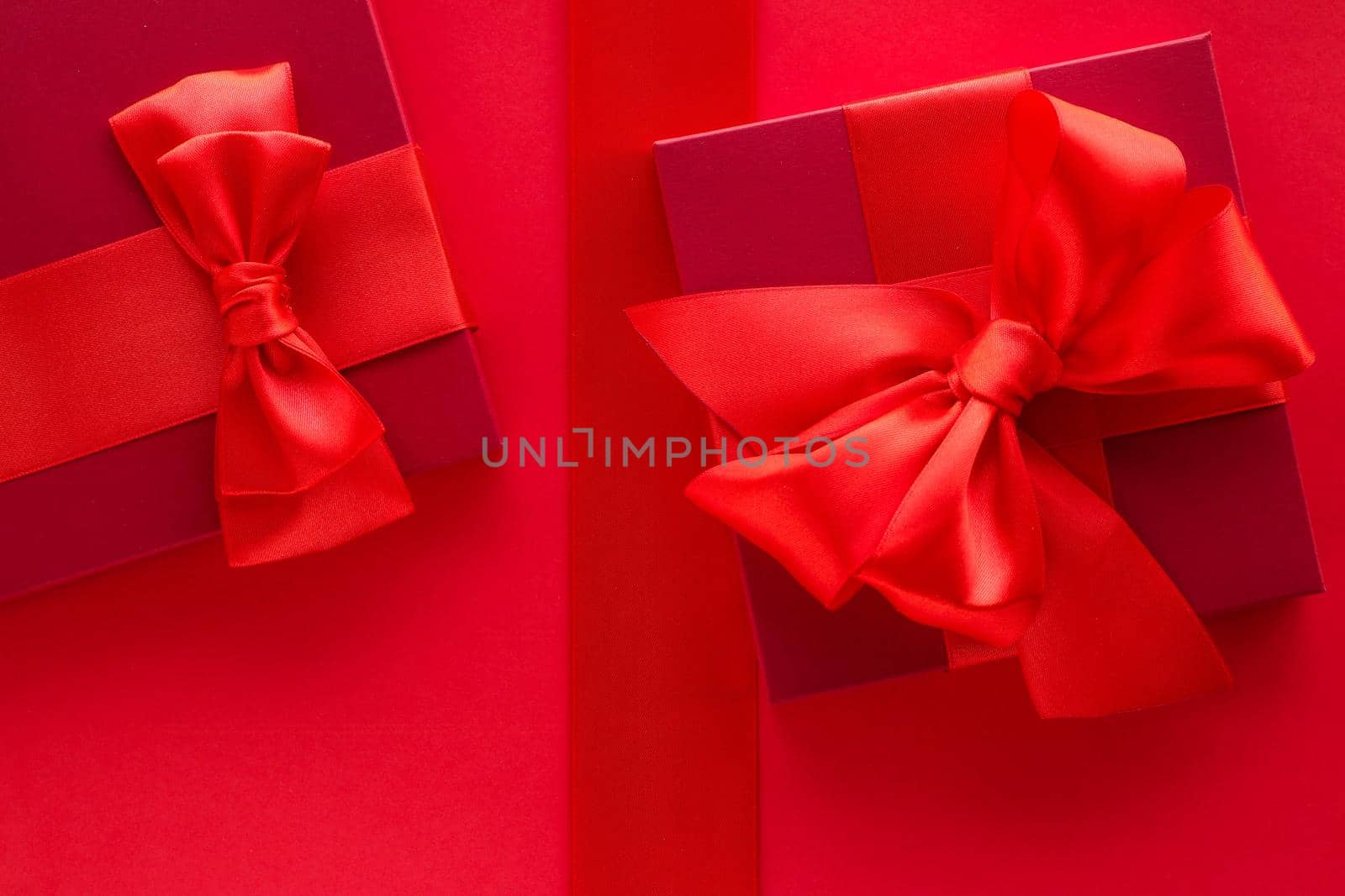 Romantic celebration, lifestyle and birthday present concept - Luxury holiday gifts on red