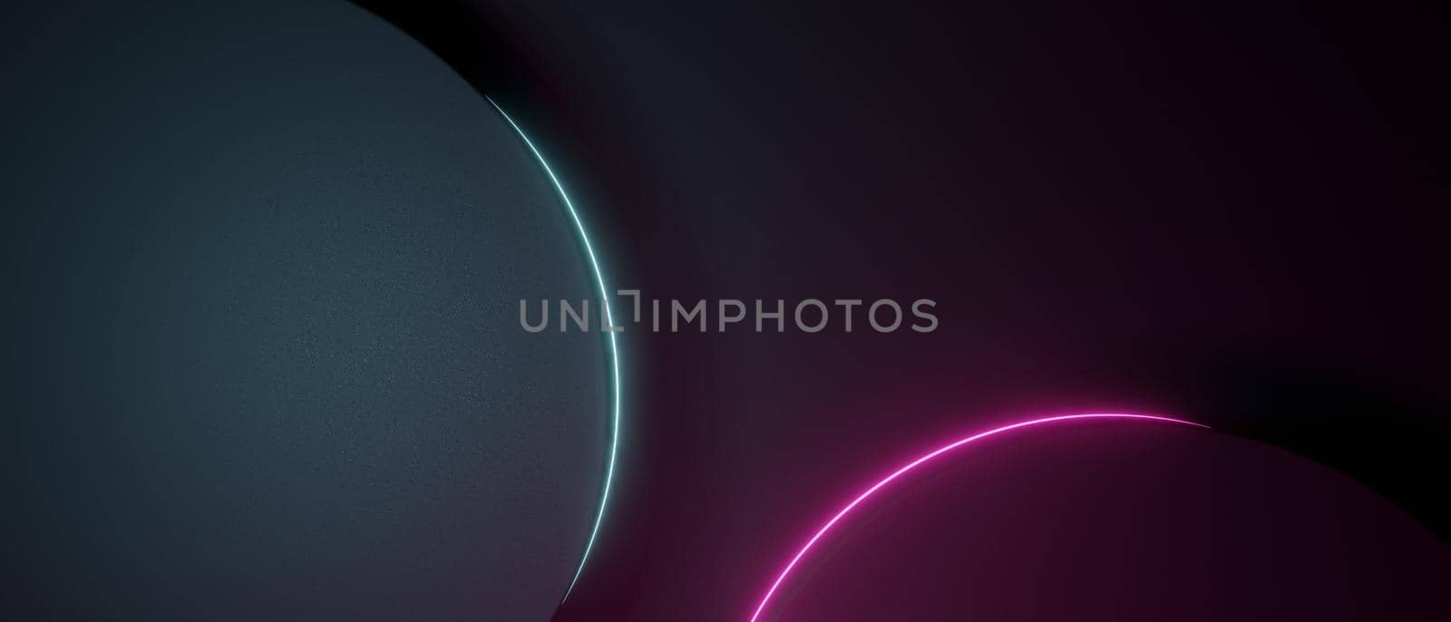 Blue and purple abstract 3d banner background.3d