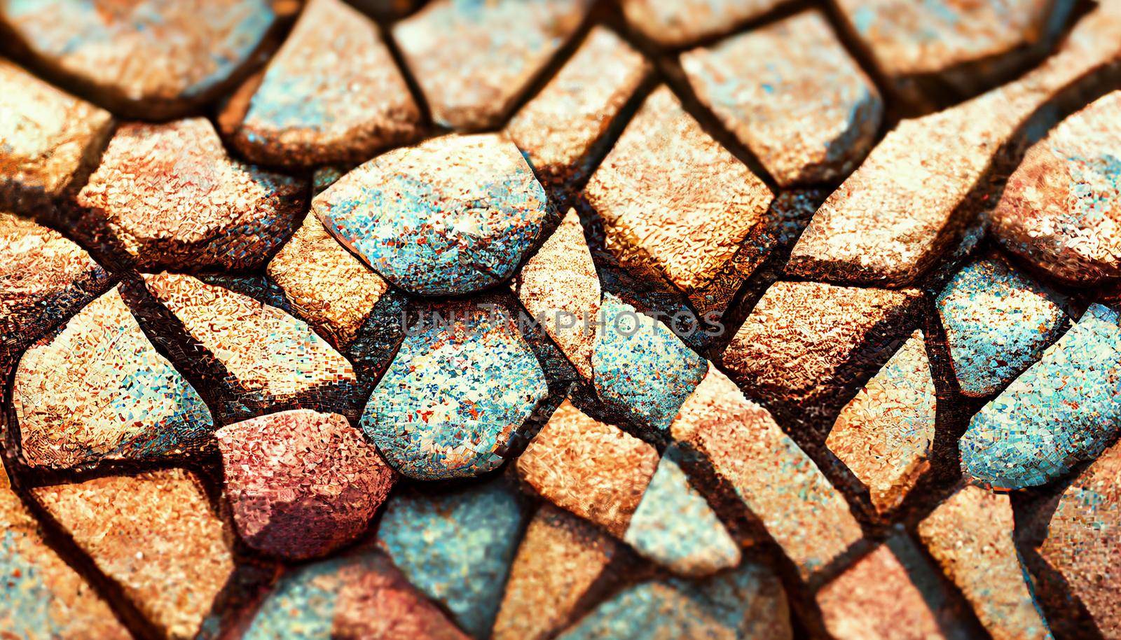 3D render abstract colorful stone texture background series design by FokasuArt