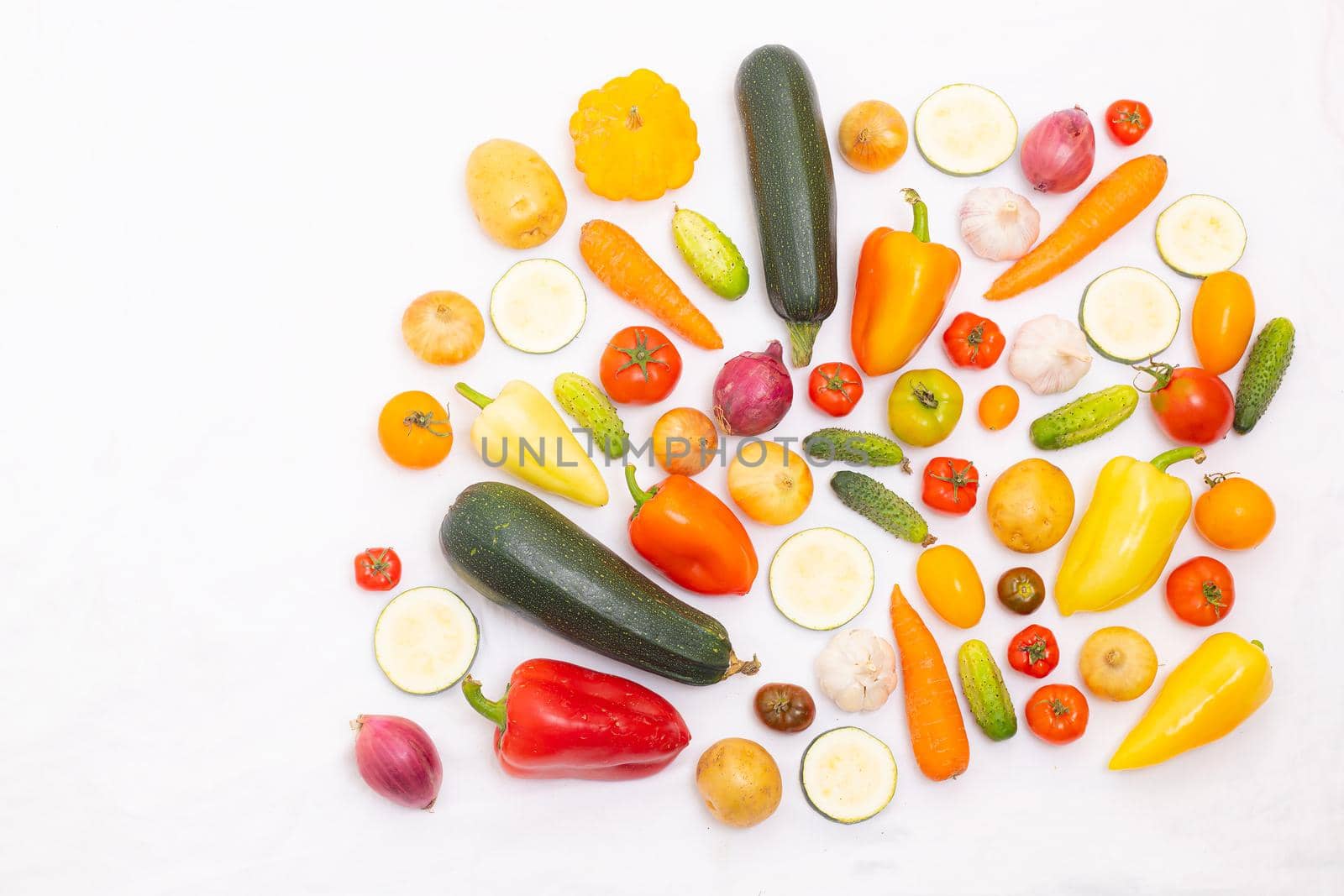 Layout vegetables top view . Homemade vegetables. by alenka2194