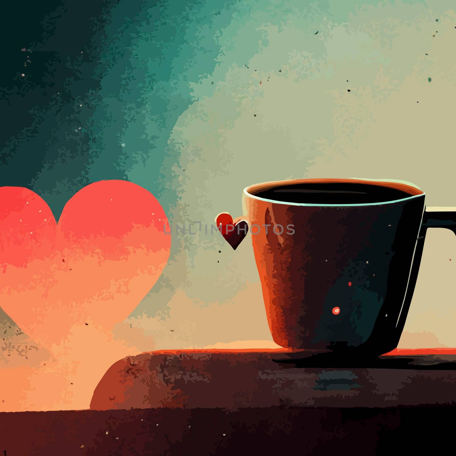 coffee cup illustration. i love coffee illustration.