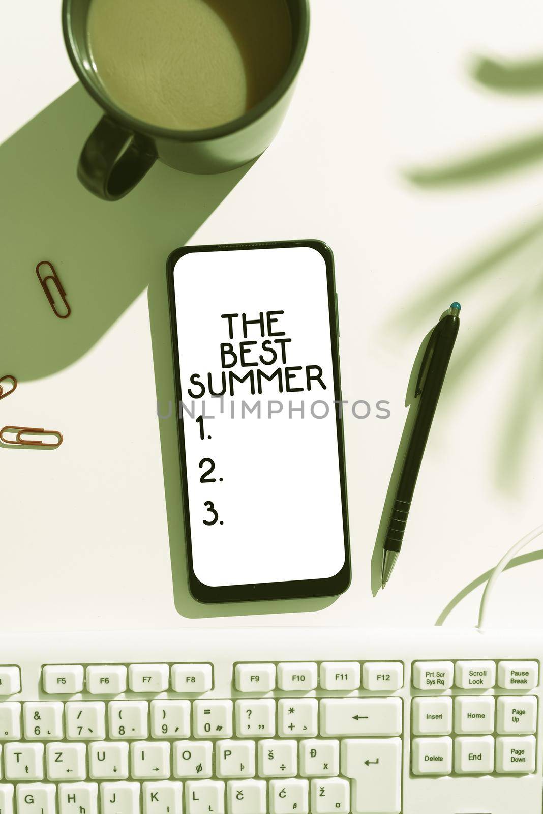 Handwriting text The Best Summer. Word Written on Great sunny season of the year exciting vacation time by nialowwa