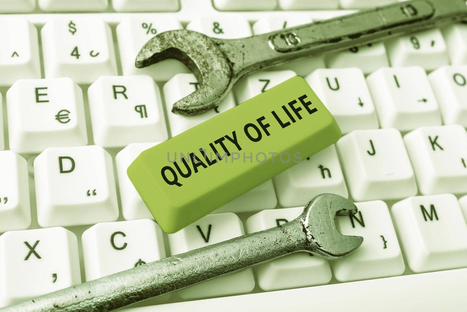 Writing displaying text Quality Of Life, Word Written on Being in good health decent job Enjoying every moment Important Message Presented On Piece Of Paper Clipped With Clip.