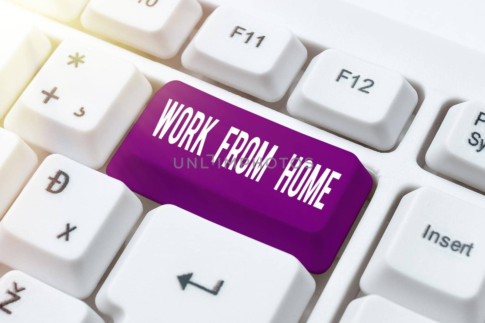 Inspiration showing sign Work From Home. Business showcase Freelance job working on your house convenient technology Businessman With Two Hands Searching For Important Data And New Ideas. by nialowwa