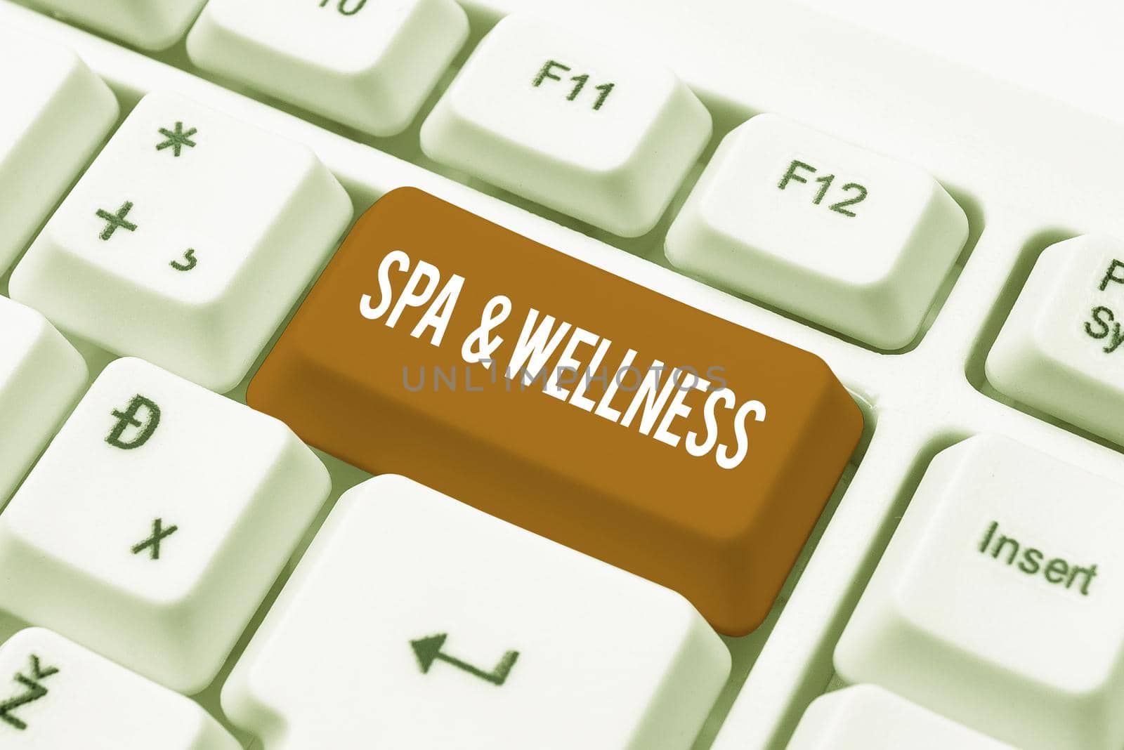 Text sign showing Spa and WellnessPlace where people go to improve their health Relaxation. Business idea Place where showing go to improve their health Relaxation Businessman Holding Tablet With Important Informations And Signs On Side. by nialowwa