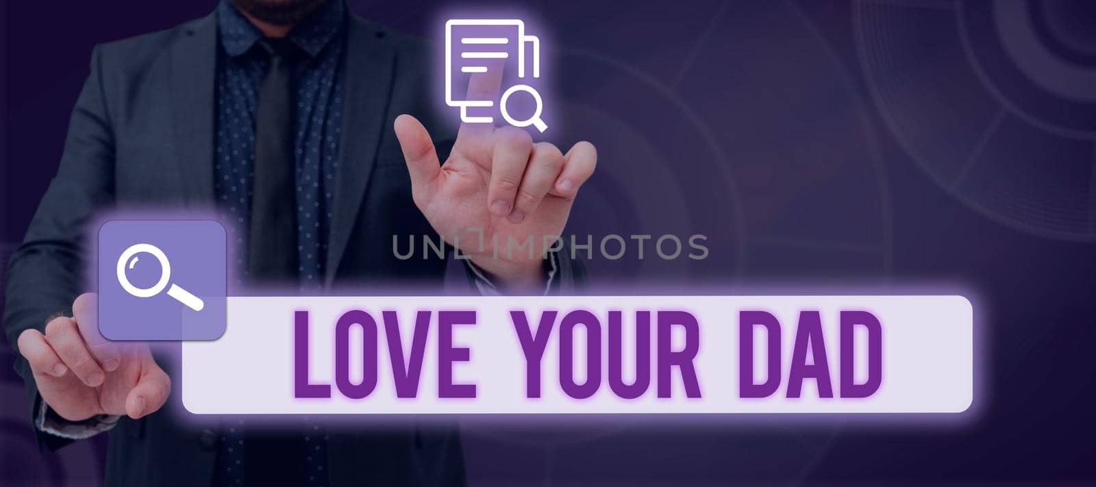 Inspiration showing sign Love Your Dad. Business concept Have good feelings about your father Loving emotions Woman Holding Light Bulbs By Graphical S And Hexagon Shape. by nialowwa