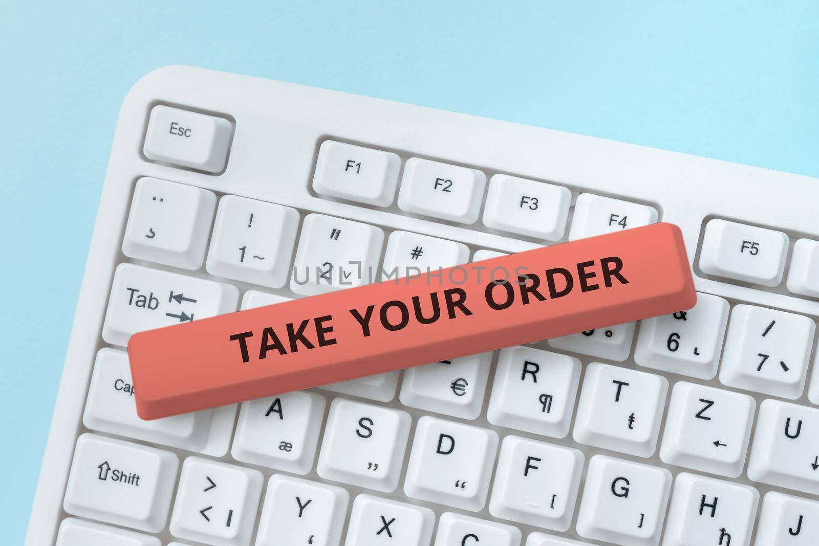 Inspiration showing sign Take Your Order, Concept meaning Service in a restaurant cafe or any other food place Woman Holding Pen On Desk With Lap Top, Books And Note With Important Data.