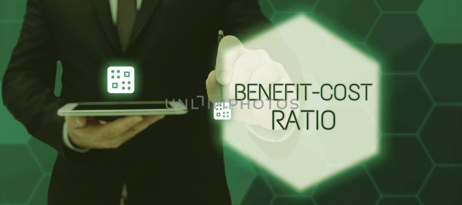 Sign displaying Benefit Cost Ratio. Internet Concept Relationship between the costs and benefits of project by nialowwa