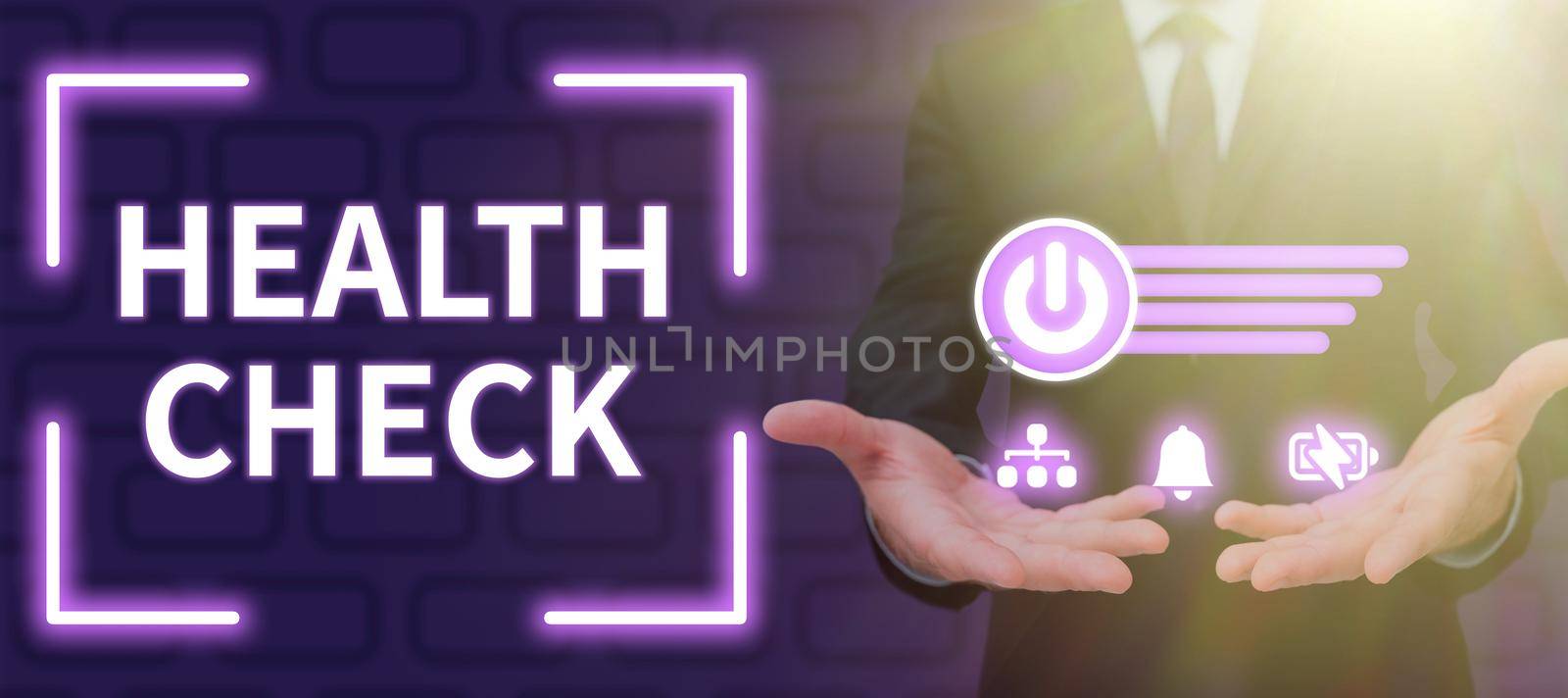 Conceptual caption Health Check, Concept meaning Medical Examination Diagnosis Tests to prevent diseases