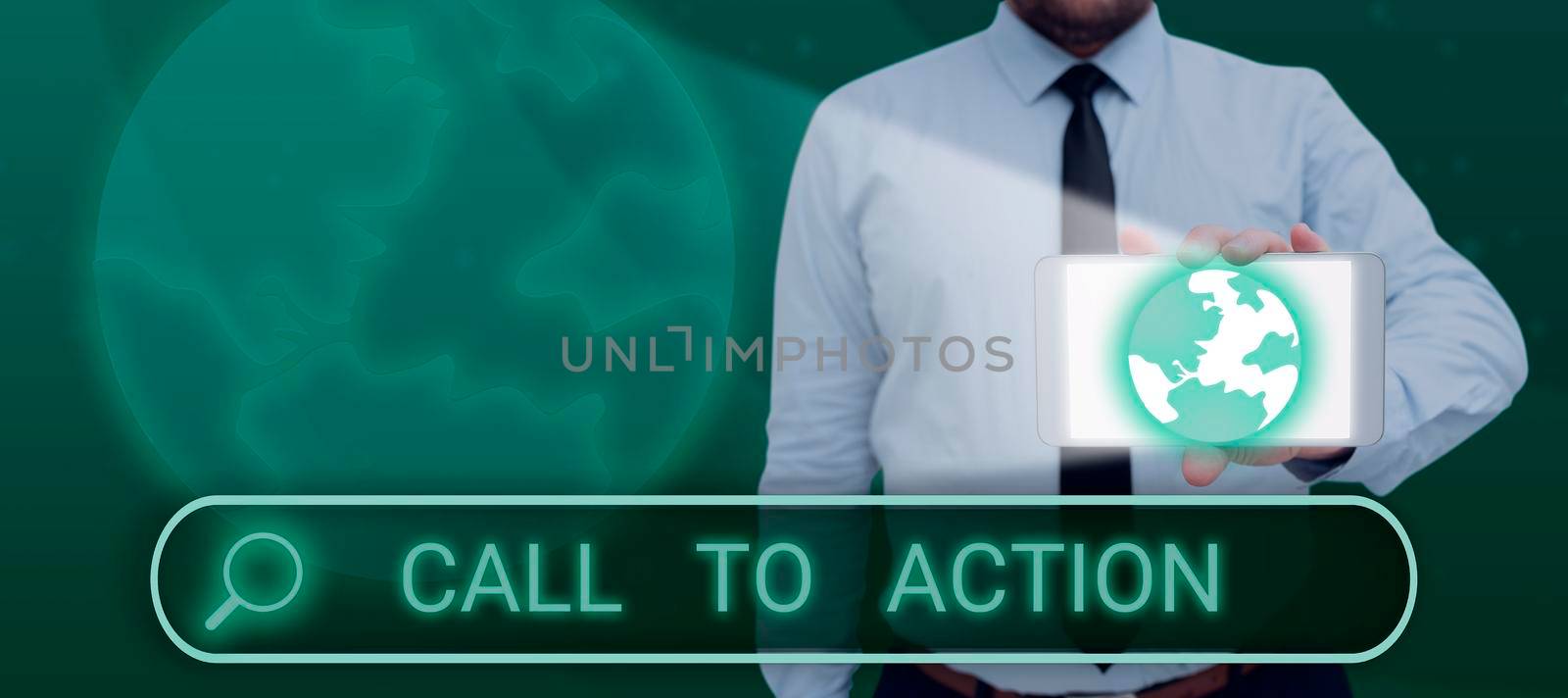 Text sign showing Call To Action. Conceptual photo Encourage Decision Move to advance Successful strategy by nialowwa