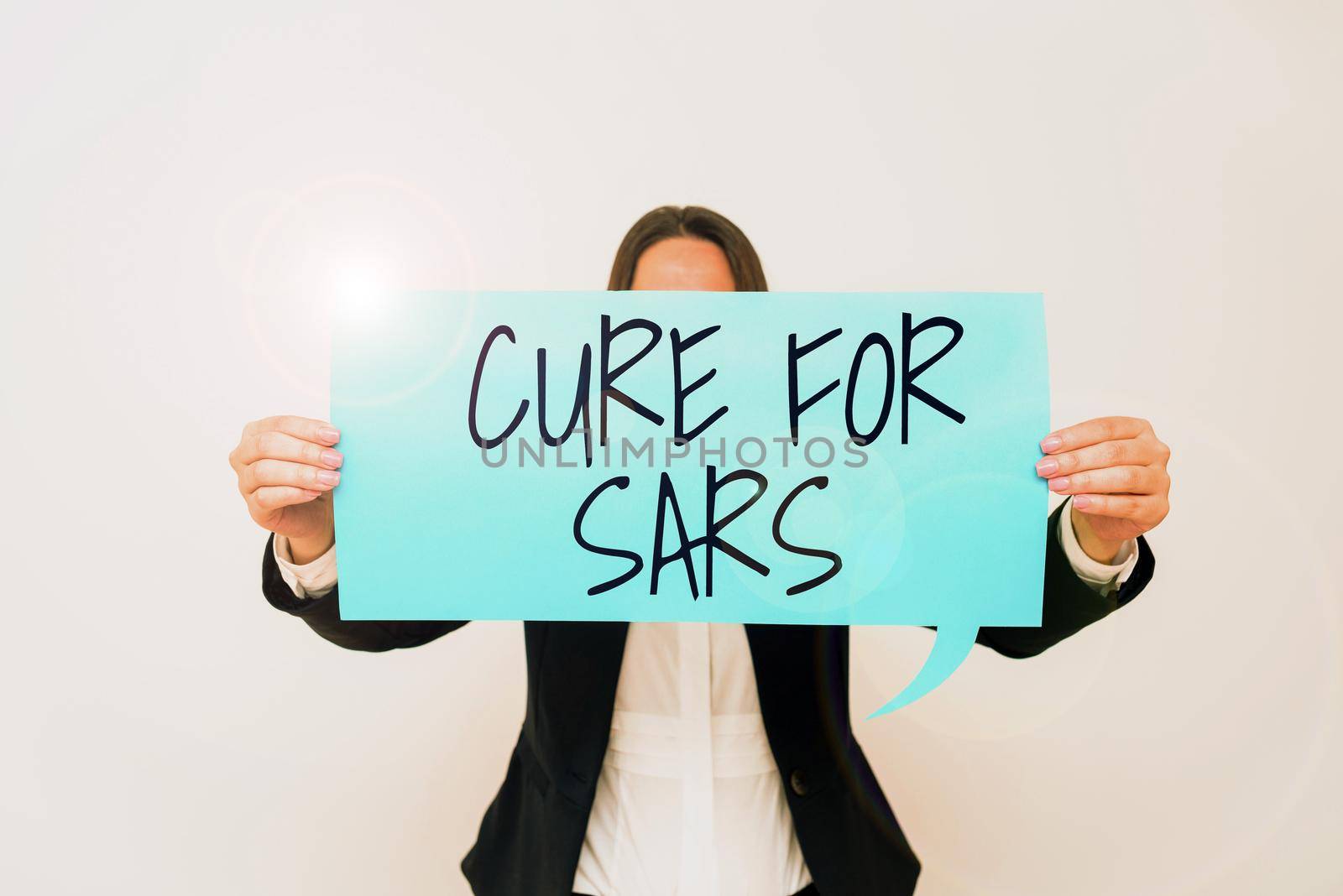 Inspiration showing sign Cure For Sars. Business idea Medical treatment over severe acute respiratory syndrome Three Business People Presenting Important Informations In Frame. by nialowwa