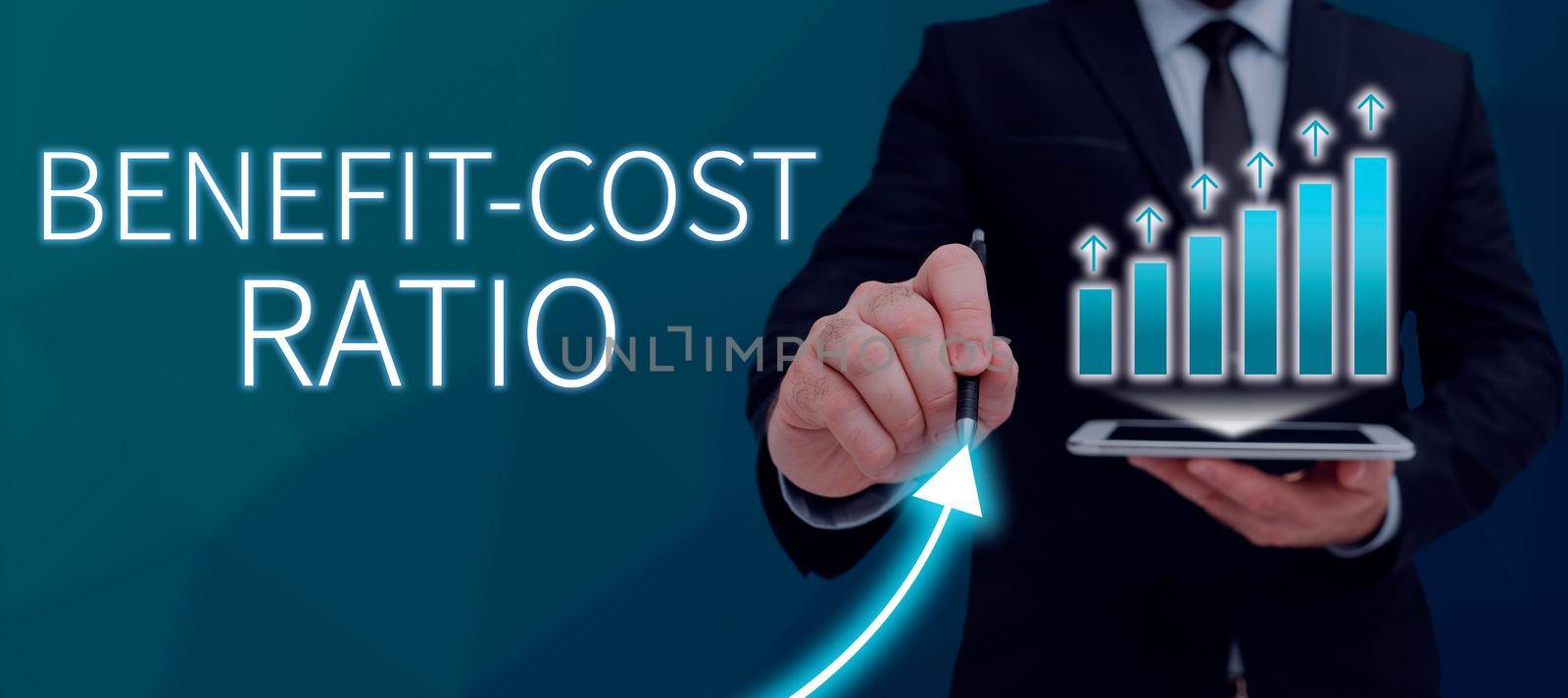 Conceptual caption Benefit Cost Ratio, Internet Concept Relationship between the costs and benefits of project