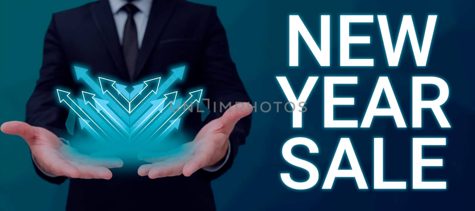 Inspiration showing sign New Year Sale, Business idea Final holiday season discounts price reductions Offers Important Message Written On Piece Of Paper On Desk With Cup With Pencils.