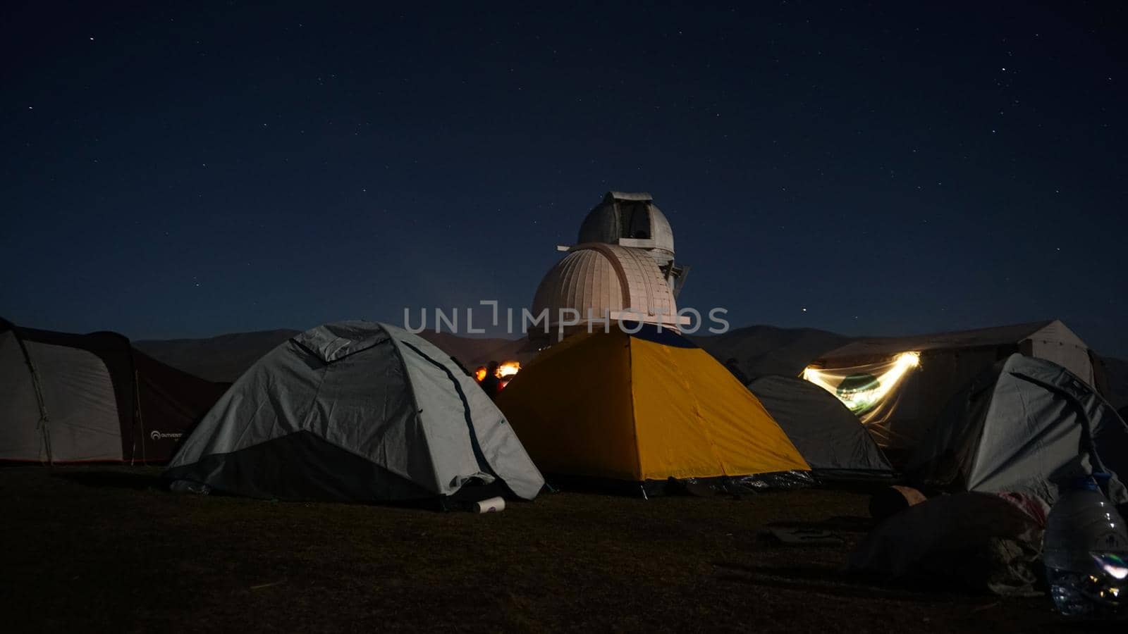 A tent camp near the observatory. Perseid starfall by Passcal