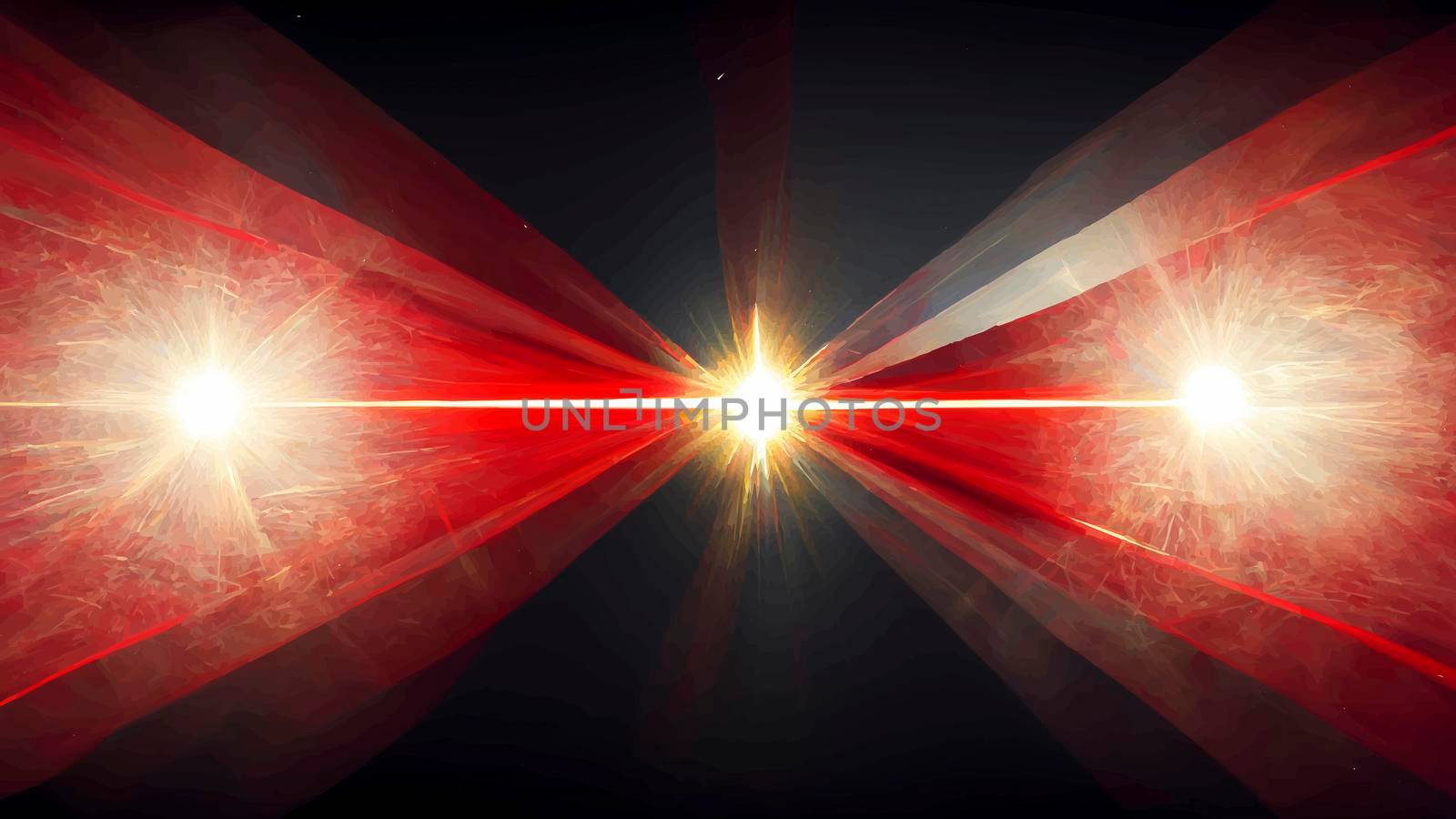 Red Light Lens flare on black background. Light Lens flare on black background. Lens flare with bright light isolated with a black background. Used for textures and materials.