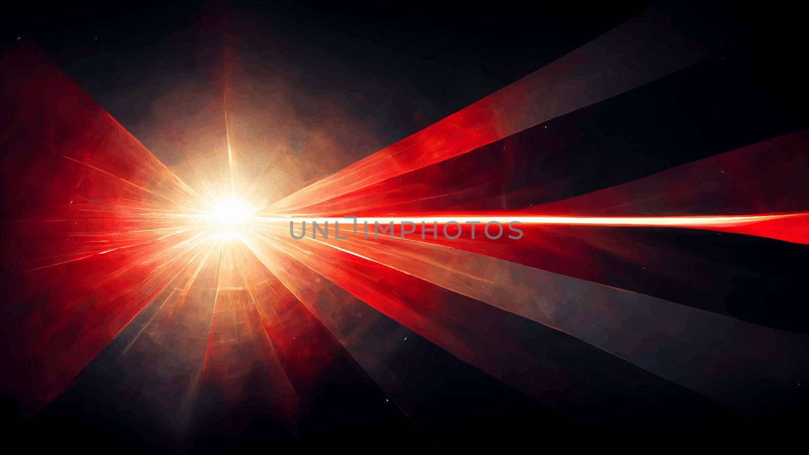 Red Light Lens flare on black background. Light Lens flare on black background. Lens flare with bright light isolated with a black background. Used for textures and materials.