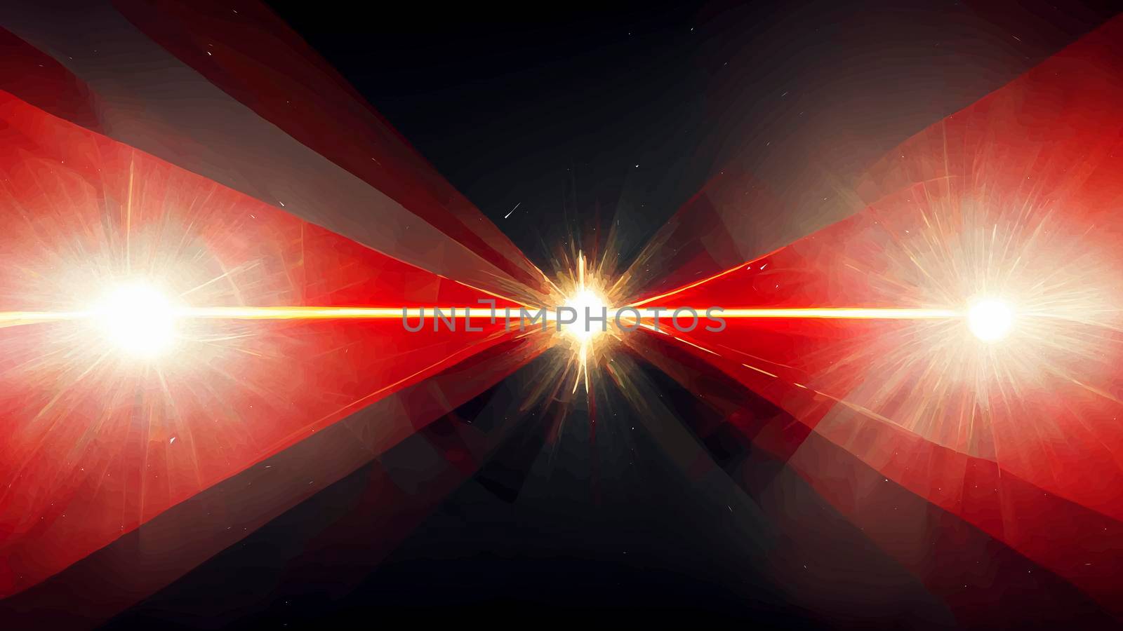 Red Light Lens flare on black background. Light Lens flare on black background. Lens flare with bright light isolated with a black background. Used for textures and materials.