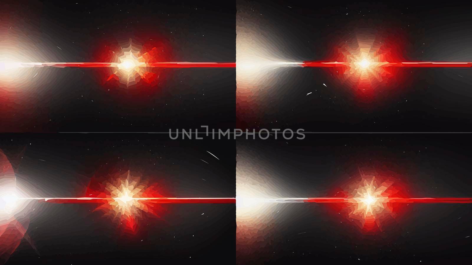 Red Light Lens flare on black background. Light Lens flare on black background. Lens flare with bright light isolated with a black background. Used for textures and materials.