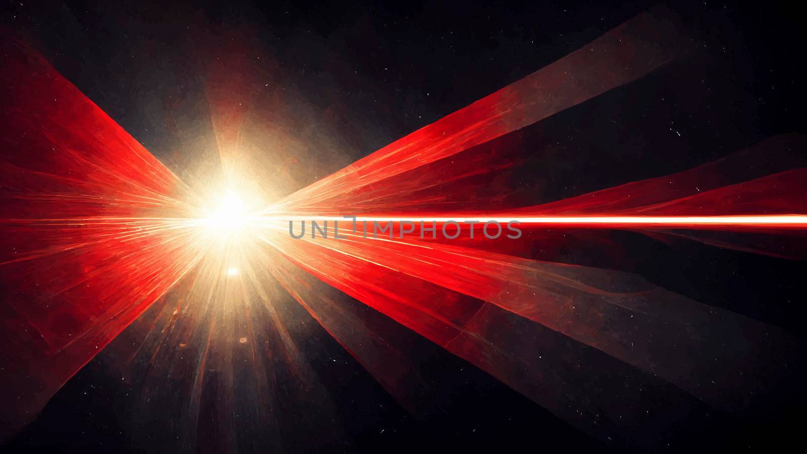 Red Light Lens flare on black background. Light Lens flare on black background. Lens flare with bright light isolated with a black background. Used for textures and materials.