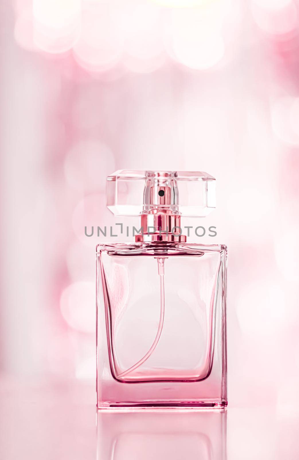 Perfume bottle on glamour background, floral feminine scent, fragrance and eau de parfum as luxury holiday gift, cosmetic and beauty brand present by Anneleven