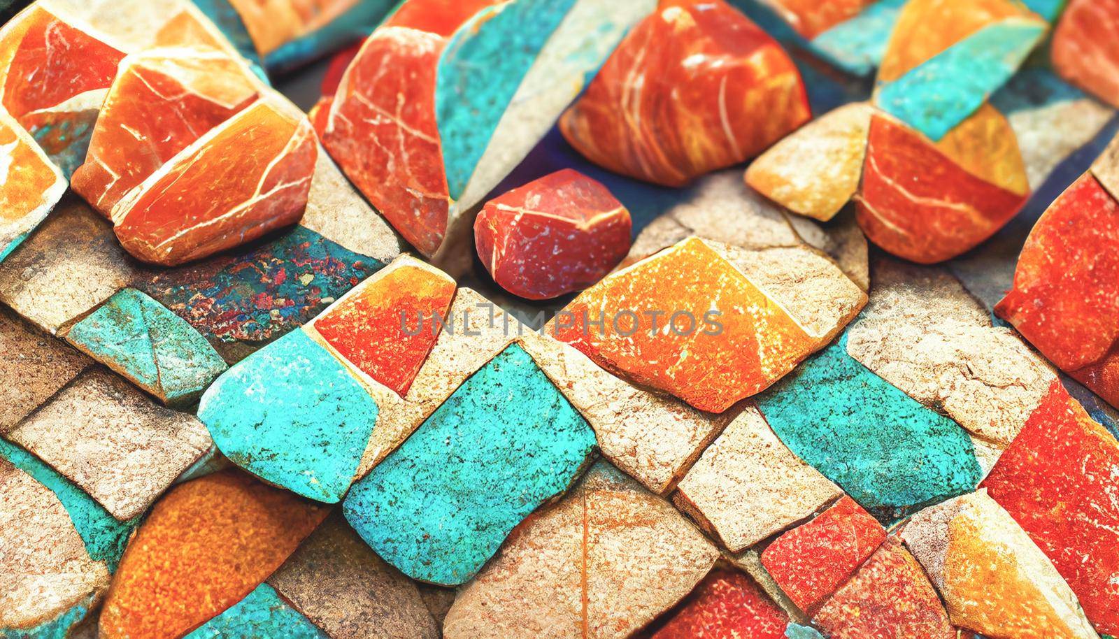 3D render abstract colorful stone texture background series design for creative wallpaper or design art work. Creativity and imagination.