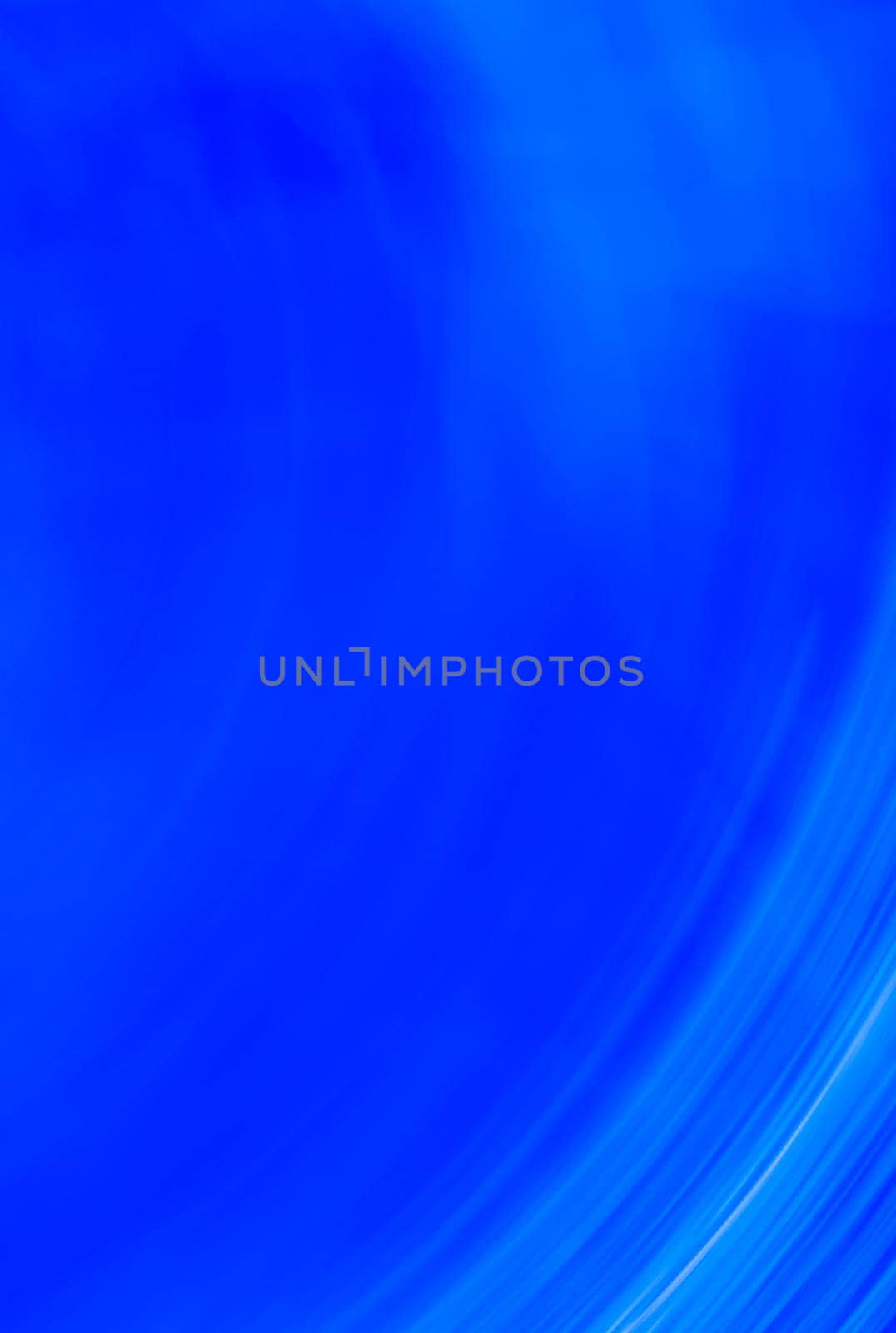 Bright blue vertical abstract banner with curved lines at the bottom of the picture and highlights. Backdrop