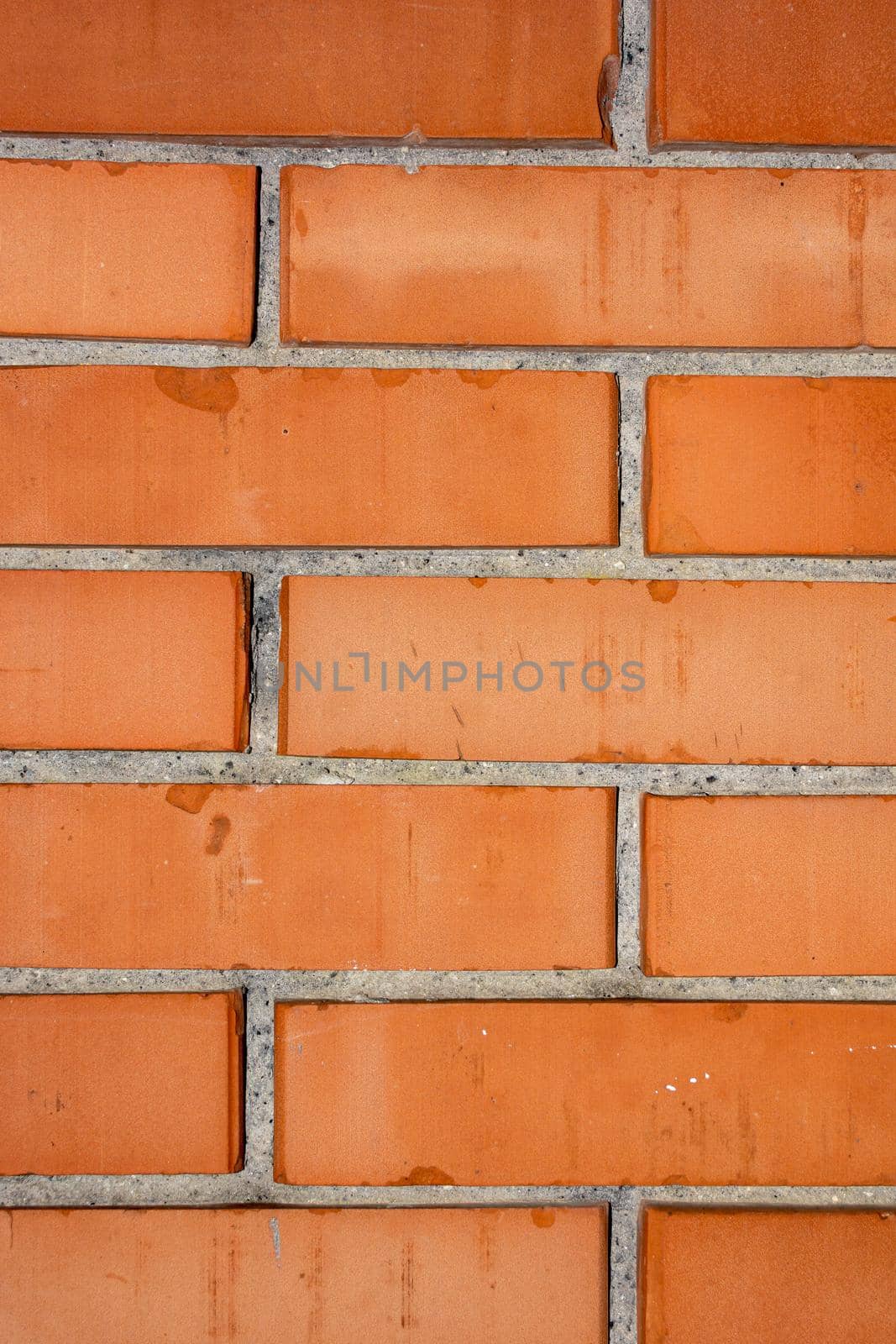 Vertical background of red brickwork for grouting. Backdrop