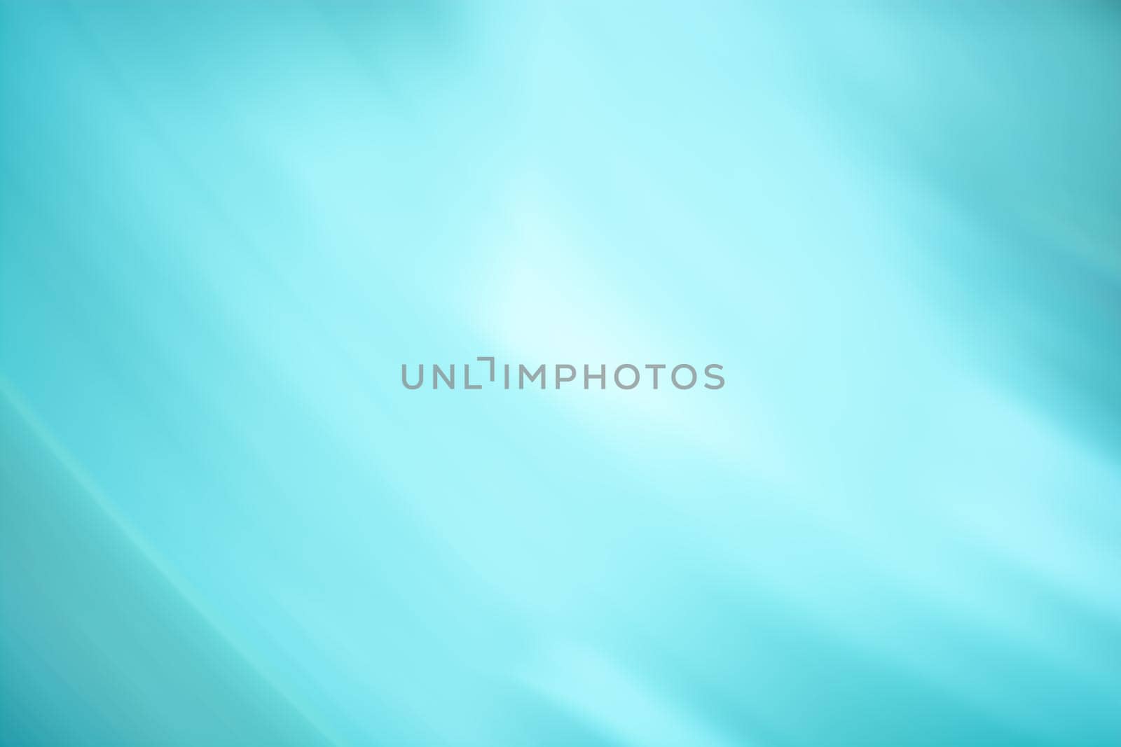 Turquoise blue background banner with white light in the middle. Lines and waves. Abstraction. Backdrop