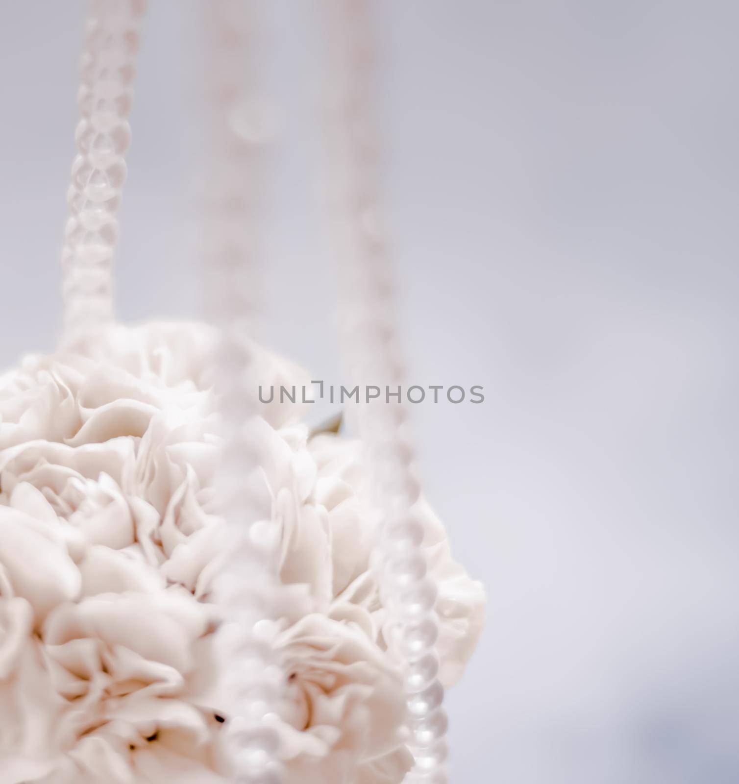 Bridal bouquet of white roses - wedding day, floral beauty, luxury event decoration concept. The happiest day of our lives